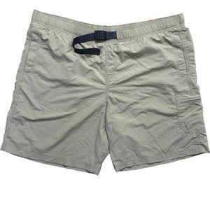 Columbia|Mens|Sportswear Shorts|Size XXL|Beige|100% Nylon|High Rise|Elastic Wais